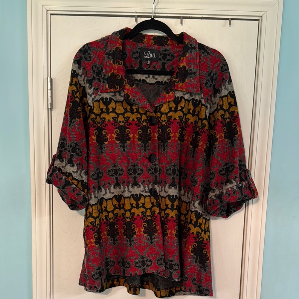 Luii anthropology Women's Multicolor Patterned Top size xl box Dur‎